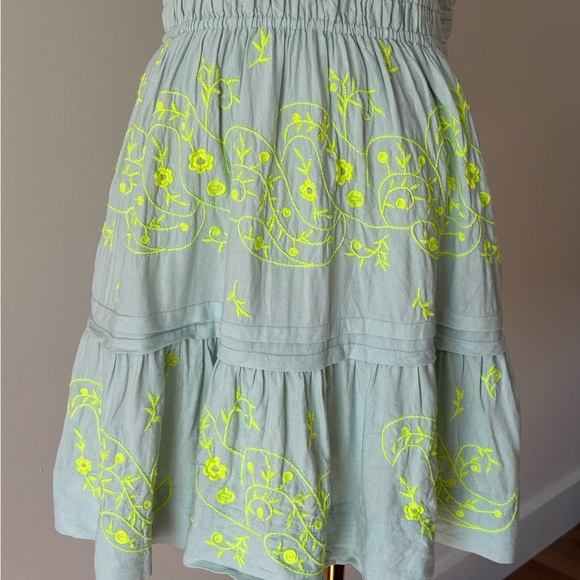 Anthropologie The Somerset Mini Dress Embroidered Linen Edition - Picture 3 of 16